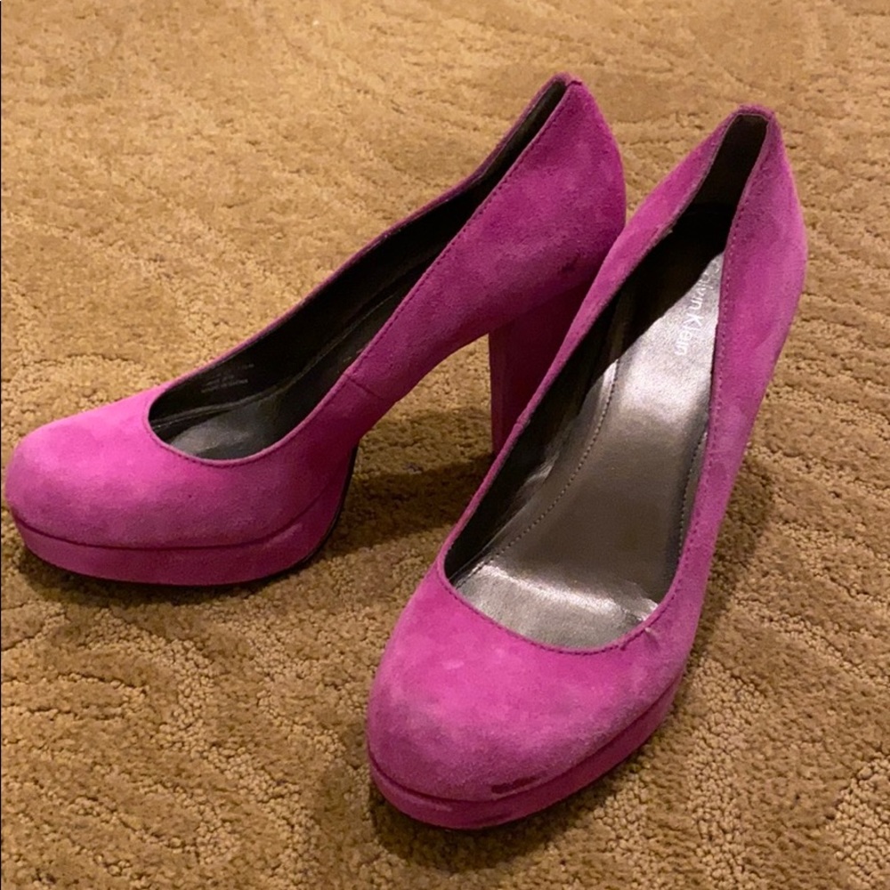 Scarlet Suede Heels
